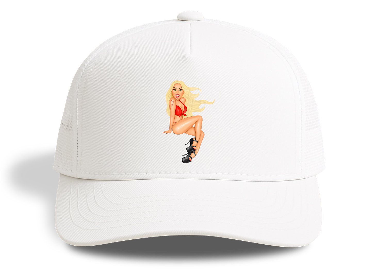 Little Tatted Lainey Hat (White)
